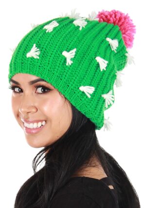 Cactus Knit Slouch Adult Beanie | Costume Hats