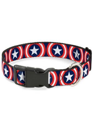 Captain America Shield Plastic Pet Clip Collar | Pet Supplies & Accessories