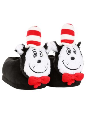 Adult Cat in the Hat 3D Character Slippers | Dr. Seuss Accessories