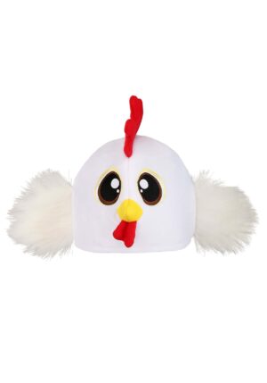 White Chicken Velour Costume Hat | Animal Accessories