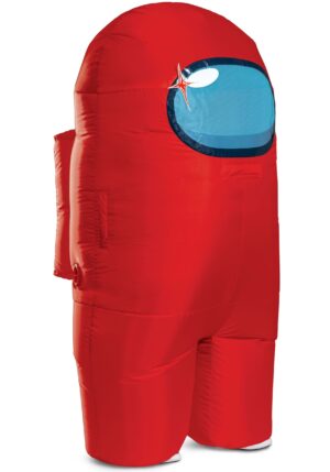 Kid's Among Us Red Impostor Inflatable Costume | Video Game Costumes