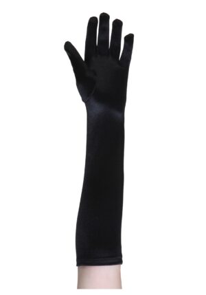 Kid's Elbow Length Black Gloves | Costume Gloves