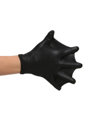 Child Black Webbed Costume Gloves | Kid's Costume Gloves