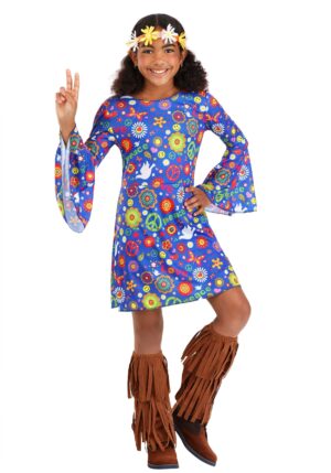 Flower Power Hippie Girl's Costume Dress | Hippie Costumes