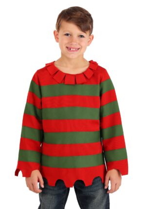 Red/Green Nightmare Sweater Costume for Kids