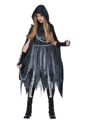 Girl's Reaper Costume | Scary Kid's Halloween Costumes