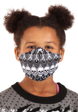 Skeleton Pattern Kid's Sublimated Face Mask | Face Masks