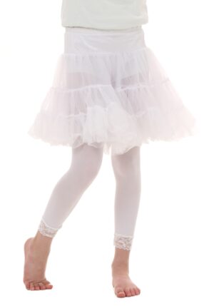 White Knee Length Kid's Crinoline | Costume Petticoats