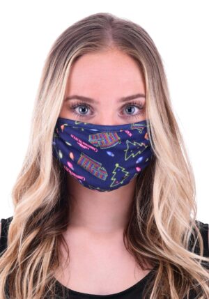 Christmas Vacation Neon All Over Print Adult Face Mask | Adult Face Masks