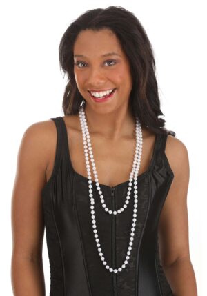Retro 20s Pearl Costume Necklace