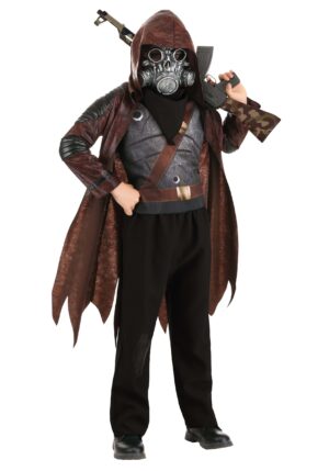 Child Masked Apocalypse Hunter Costume | Scary Kid's Costumes