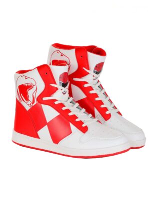 Adult Red Power Rangers Costume Inspired Sneakers | Power Rangers Accessories
