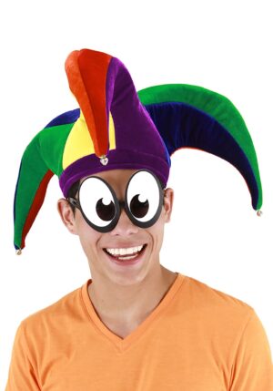 Multicolor Court Jester Plush Costume Hat | Jester Accessories