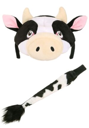 Cow Soft Headband & Tail Accessory  Kit