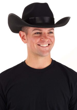Black Outlaw Cowboy Costume Hat
