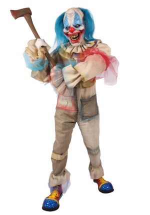 Crazy Clown Adult Costume with Chuck the Clown Mask | Evil Clown Costumes