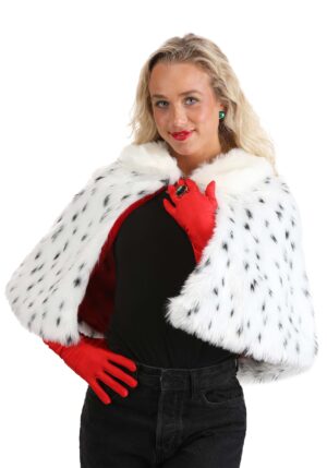 Disney 101 Dalmatians Cruella Capelet & Gloves Costume Accessory Kit | Disney Accessories