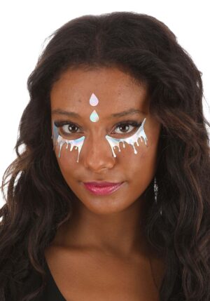 Cry Baby Holographic Face Decals in Rainbow Chrome | Face Decals