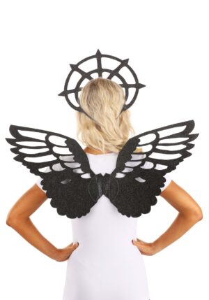 Dark Angel Halo and Wing Accessory Costume Kit | Angel Accessories