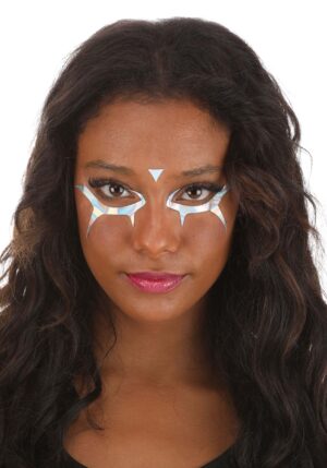 Death Stare Rainbow Chrome Holographic Face Decals | Costume Makeup