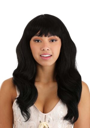 Women's Full Wavy Deep Black Costume Wig | Costume Accessories