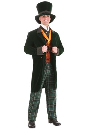 Men's Deluxe Green Mad Hatter Costume | Storybook Costumes