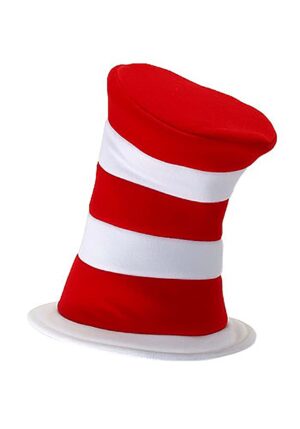 Dr. Seuss Deluxe Cat in the Hat Velboa Plush Costume Hat | Cat in the Hat Accessories