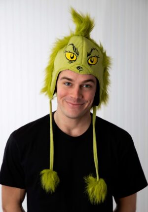 Grinch Deluxe Hoodie Hat - Grinch Accessories, Holiday Costume Ideas