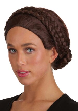 Deluxe Women's Star Wars Endor Battle Leia Costume Wig | Star Wars Accessories