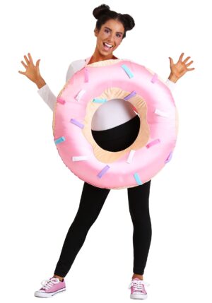 Adult Pink Donut Costume | Adult Food Costumes