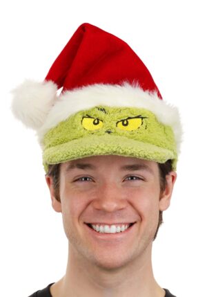 Dr. Seuss Grinch Santa Adult Fuzzy Cap | Dr. Seuss Accessories