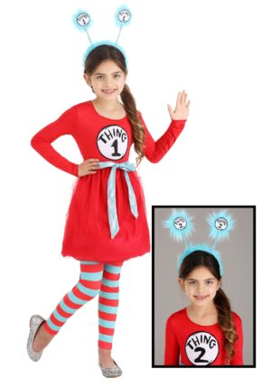 Girls Dr. Seuss Thing 1 & 2 Costume | Dr. Seuss Costumes