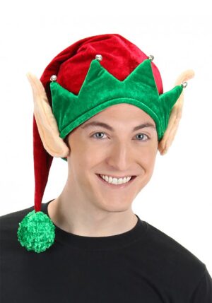 Adult Elf Costume Soft Hat with Ears | Christmas Accessories
