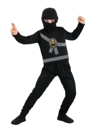 Kid's Black Ninja Master Costume | Ninja Costumes