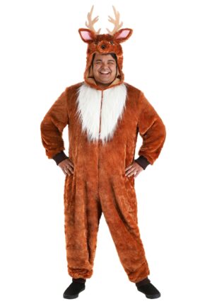 Plus Size Men's Dashing Deer Costume | Plus Size Animal Costumes