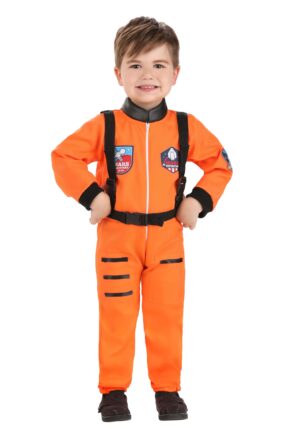 Toddler Orange Astronaut Suit Costume | Kid's Astronaut Costumes