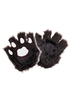 Black Paws Fingerless Gloves | Costume Gloves