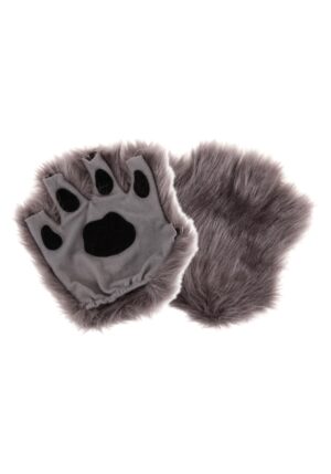 Fingerless Gray Paw Costume Accessory