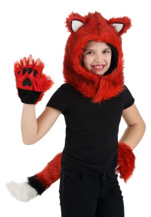 Fox Hood, Hands & Tail Costume Accessory Kit | Fox Accessories
