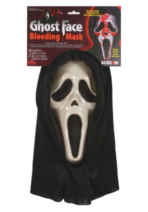 Ghost Face Bleeding Mask for Adults | Horror Movie Accessories