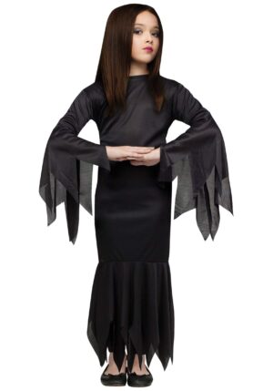 Morticia Costume Dress for Girls | Gothic Costumes