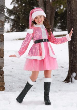Pink Santa Claus Girl's Costume | Christmas Costumes