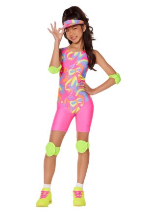 Roller Blade Barbie Girl's Costume | 80's Workout Costumes
