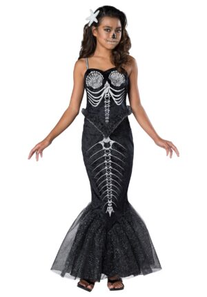 Girl's Skeleton Mermaid Costume | Mermaid Costumes