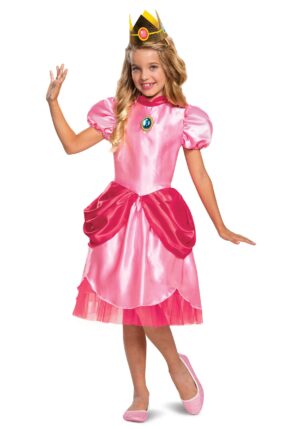 Super Mario Pink Princess Peach Girl's Costume