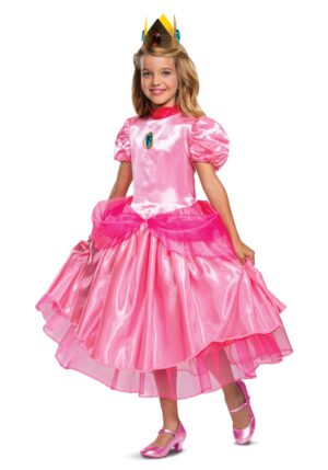 Girl's Super Mario Deluxe Princess Peach Costume | Princess Peach