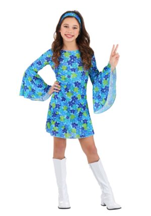 70s Wild Flower Girl's Dress Costume | 70s Costumes