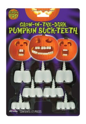 Pumpkin Glow in the Dark Buck Teeth | Pumpkin Decorations