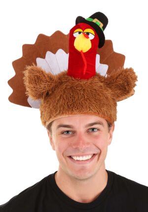 Gobbler Plush Costume Hat for Adults | Thanksgiving Accessories