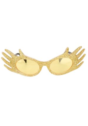 Glitter Gold Hands Costume Glasses | Costume Accessories